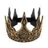 1Pc Halloween Royal King Crown for Cosplay Crown Prop, Holiday Party/Christmas Adjustable Crown Costume Prom (Golden TW)