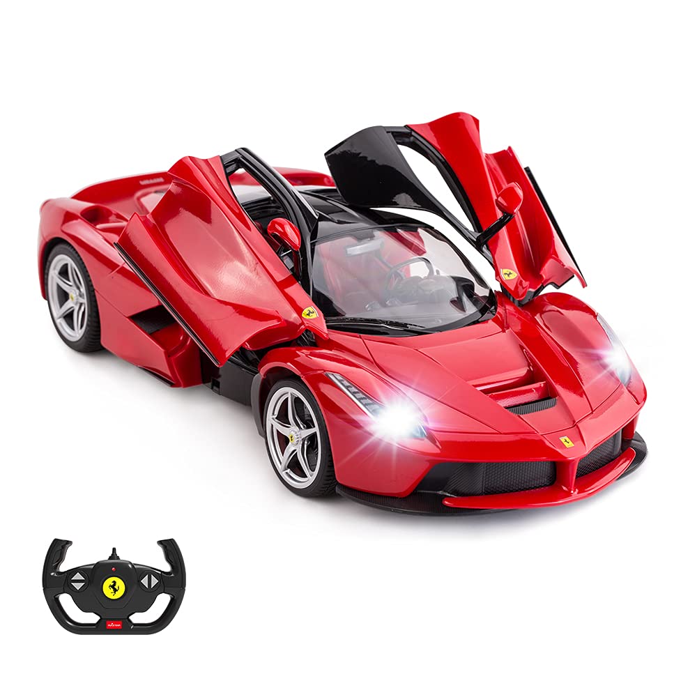 RASTAR RC Car | 1/14 Scale Ferrari LaFerrari Radio Remote Control R/C Toy Car Model Vehicle for Boys Kids, Red