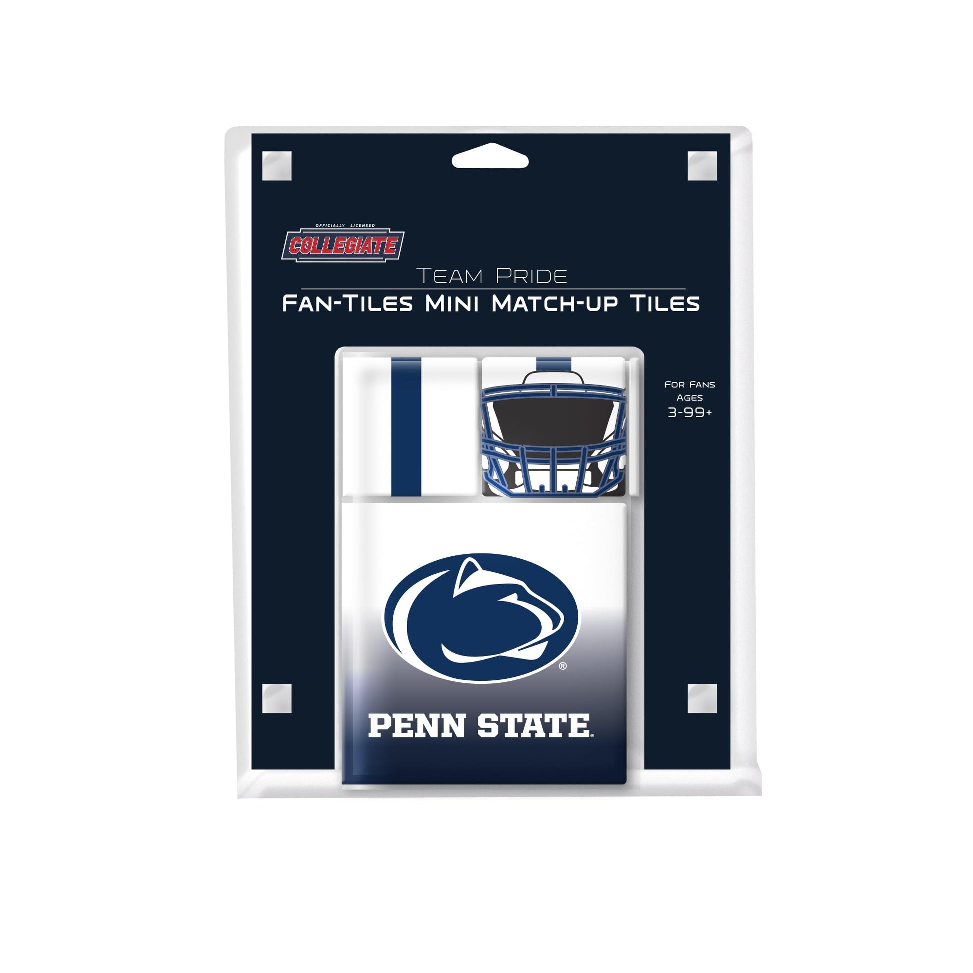 CreateOn NCAA Fan-Tiles Magnetic Match-Up Tiles for Penn State Nittany Lions Fans, 17-Piece Building for Kids & Adults, Officially Licensed NCAA Team