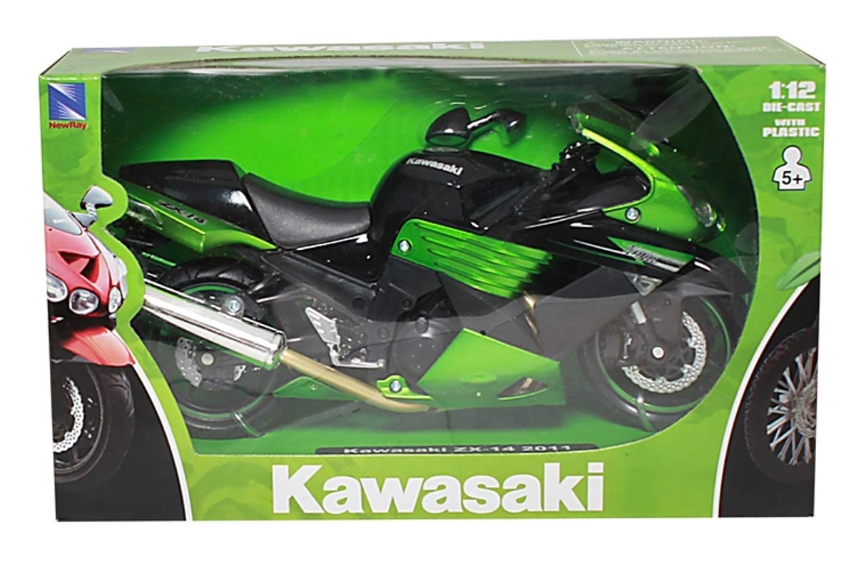 2011 Kawasaki ZX-14 Ninja Green Motorcycle Model 1/12 by New Ray