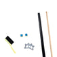 Barrington Billiards 24-Piece Pool Table Kit with 57 Inch 2-Piece Cue Sticks, 16-Piece 2 1/4 Inch Billiard Ball Set, Triangle Rack, Bridge Stick, Rail