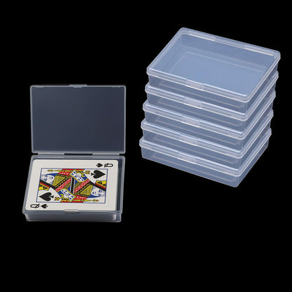 Cwdew Playing Card Deck Cases 6pcs Plastic Empty Playing Card Box Holder Storage Case Organizer Snap Closed, Suitable for 3.5X2.5 inch Game Gard (NO