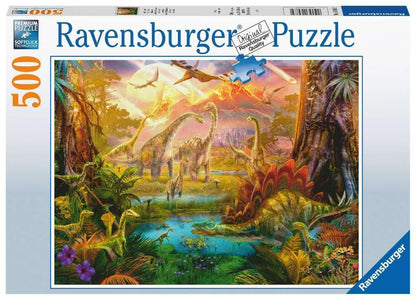 Ravensburger 16983 Land of The Dinosaurs 500 Piece Jigsaw Puzzle for Adults & Kids Age 10 Years Up, Multicolour
