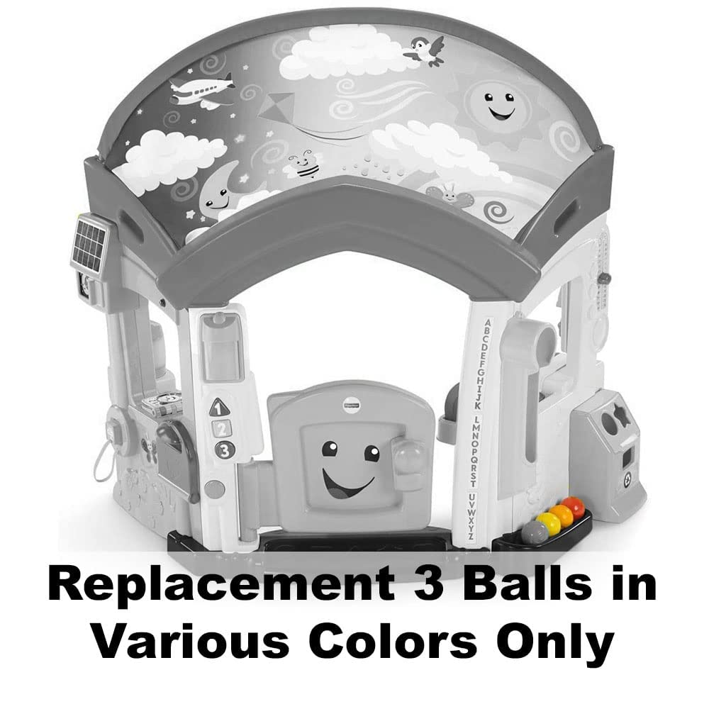 Mattel Replacement 3 Balls for Fisher-Price Laugh & Learn Smart Learning Home - FJP89 ~ Colors May Vary