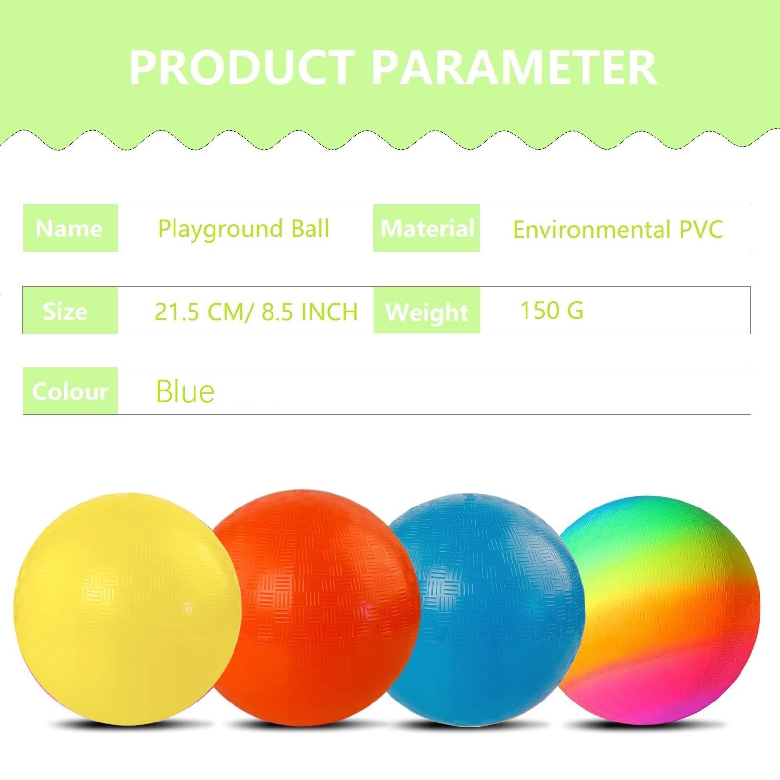 YNHFIFI Playground Ball, 8.5 Inch Kickball for Kids Adults Indoor & Outdoor Dodgeball Handball Four Square Ball Schoolyard Game