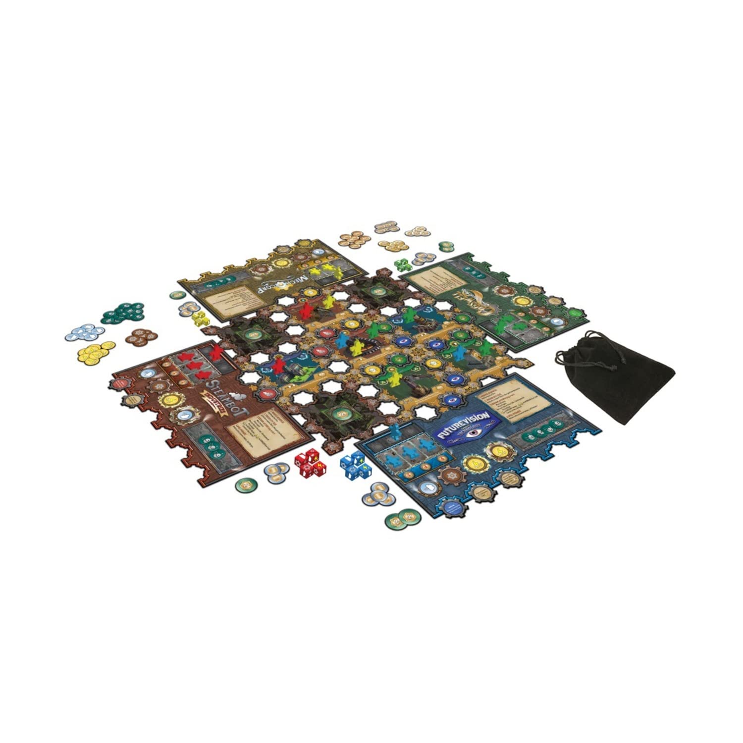 Grey Fox Games: City of Gears, Strategy Board Game, Over 20 Plus Tiles to Build Your city, 45 to 60 Minute Play Time, 2 to 6 Players, For Ages 10