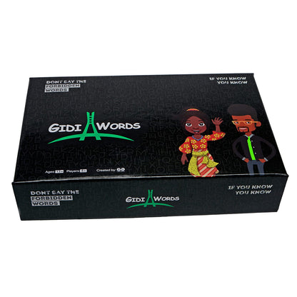 Gidi Card Games - Nigerian Charades With Sand Timer | African Word Testudo Family Game for Kids and Adults | Board Game for Party, Hangout, Bonfire