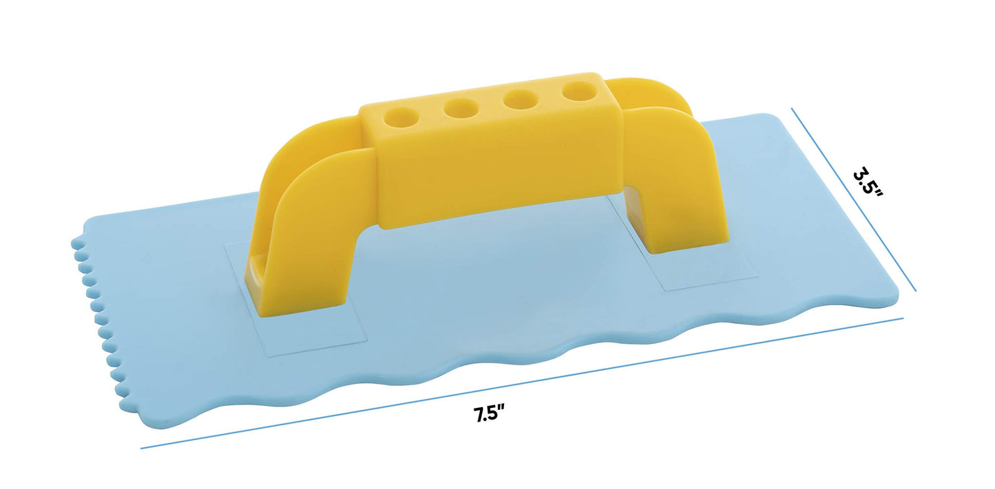 Superio Snow and Sand Fun Toy Trowel Rectangle Shape - Kids Snow Toy, Light Blue & Yellow Hand Trowel, Sturdy and Well Designed
