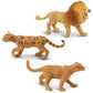 Safari Ltd. Big Cats TOOB - 9 Mini Figurines Including Lion, Tiger, White Tiger, Jaguar, Black Jaguar, Mountain Lion, Cheetah, Leopard, and Ocelot