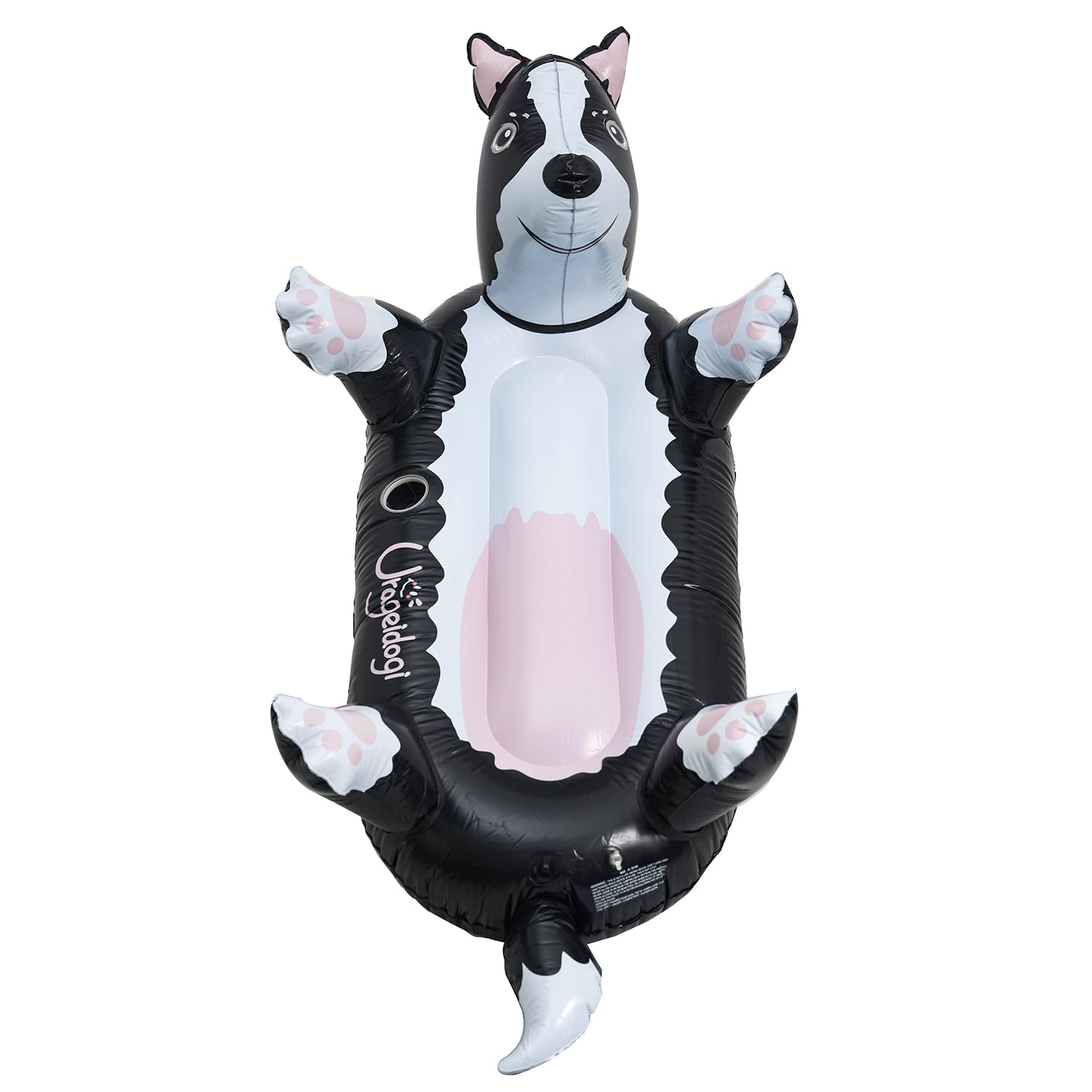 Swimming Pool Water Toys Inflatable Cute Border Collie Dog Shape Pool Float for Adults, and Pets