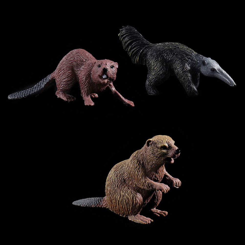 HOMNIVE Rainforest Figures for Kids, 7 pcs Plastic Realistic Animal Figurines, Small Animals Cake Topper, Learning Educational Toys for Christmas