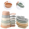 Bath Toys Floating Boats Train with Bathing Spoon,11 Pcs Water Table Toys Mold Free Baby Bath Toys for Toddlers 1-3 Infants 6-12-18 Months,Bathtub