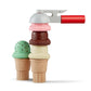 Melissa & Doug Scoop and Stack Ice Cream Playset, Magnetic Wooden Toys & Pretend Play Kitchen Accessories, Preschool Learning Toys for Girls & Boys 3+