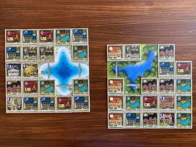 Stonemaier Games: Between Two Cities Essential Edition by Matthew O'Malley & Ben Rosset | Build Cities Cooperatively with Your Neighbors | Strategy