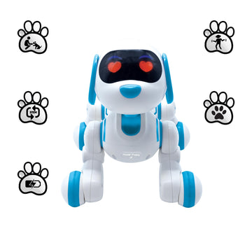 Lexibook Power Puppy® Jr - My Little Robot Dog - Robot Dog with Sounds, Music, Light Effects - Barks and Walks Like a Real Dog, Toy for Boys and Girls