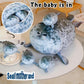 19.6Inch Chubby Blob Seal Pillow CuteSeal Plush with 4 Baby Seal Plushies in Her Tummy Soft Stuffed Cotton Plush Animal Toy Gift for Kids