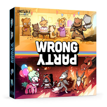 Unstable Games - Wrong Party Base Game - Delightfully quirky card game for tweens, teens, & adults - Draft style deck-building game - 2-5 players ages