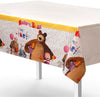 Mighty Mojo Masha and The Bear Table Cloth - Vibrant Table Cover for Kids' Parties, Birthdays, and Celebrations and Eye-Catching Decor - Officially