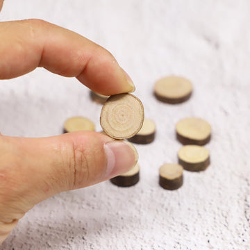 Aorvoras Miniature Wooden Stepping Stones, 10PCS, Natural Real Wood Slices, Brown, Rustic/Natural, 1:12 Scale, For Miniature Fairy Garden, Gnome