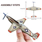 JOYGOGO 24 Pack War Glider Planes, Toy Glider Plane, 6 Different Designs Party Favors for Kid, Easy Assembly, Valentines Airplanes, Birthday Party
