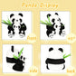 AIXINI 10" Plush Panda Stuffed Animal with Panda Baby & Mom, Soft Bamboo Toy