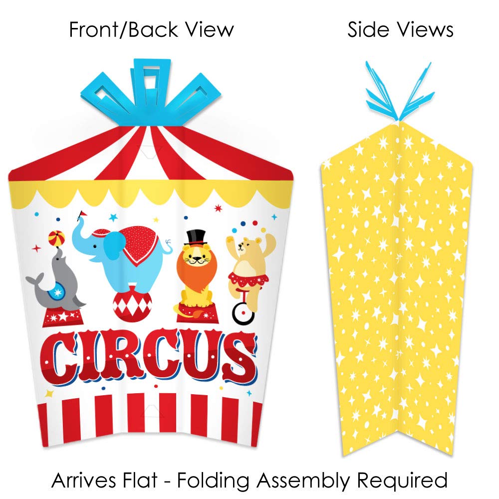 Big Dot of Happiness Carnival - Step Right Up Circus - Table Decorations - Carnival Themed Party Fold and Flare Centerpieces - 10 Count