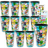 Minecraft Reusable Tumbler Cup Pack - Video Game Party Favor 12 Piece Bundle with 24 Oz Cups Plus Stickers, More | Bulk Minecraft Water Tumblers