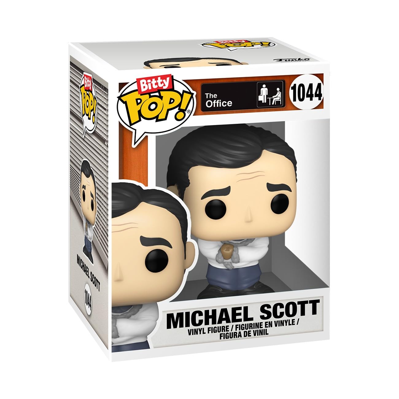 Funko Pop! Bitty: The Office - Dwight the Strangler 4-Pack, and A Surprise Mystery Mini Figure - 0.9 Inch (2.2 Cm) - Stackable Display Shelf Included