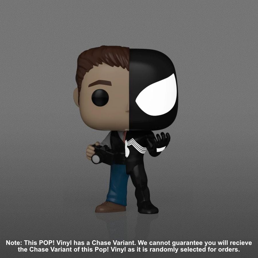 Funko Pop! Marvel #1478 Peter Parker/Symbiote Suit Vinyl Bobblehead, 3.8 inches, Shop Exclusive