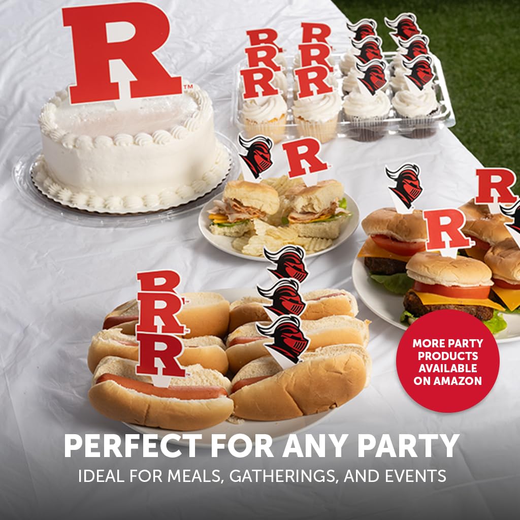 Desert Cactus Rutgers University Cupcake Topper and Cake Toppers Set - Scarlet Knights 25 Pcs Party Supplies, Decorations and Favors