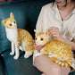 GUDVES Orange Tabby Cat Stuffed Animal Baby Stuffed Animal Cat Plush Toy Shorthair Cat 12 Inch (Orange B)