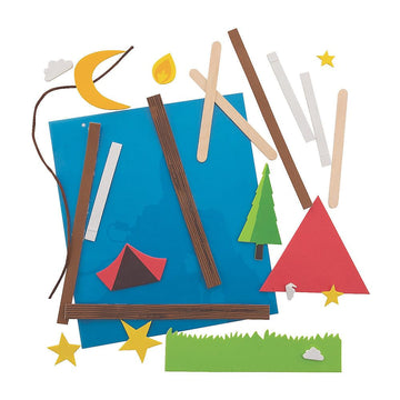 Fun Express Camp Signs Craft Kit for Kids - DIY Craft Activities Vacation Bible School Summer Camps Special Occasions - Creative Projects for Kids