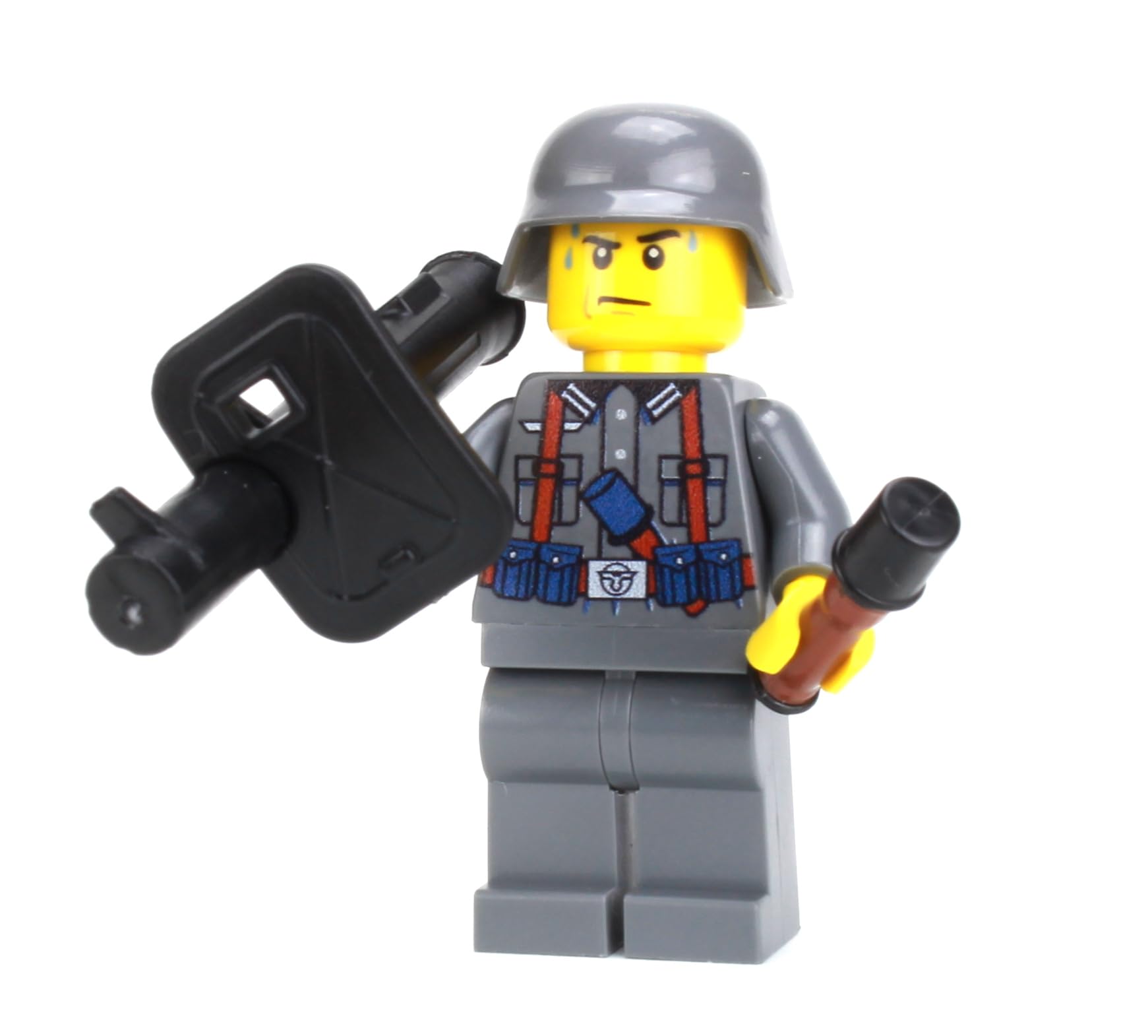 Battle Brick 1.6 Inches Tall Collectible German WW2 Anti-Tank Soldier Custom Collectible Minifigure | Genuine Military Minifig | Printed in The USA |