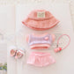 6-Piece Clothes for 17cm Dolls - Cute Hat, Glasses, Water Bottle, Sweater, Skirt & Canvas Shoes - Premium Doll Outfit Accessories for Creative Play &