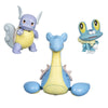 Pokémon Pokémon Battle Figure, Water-Type Theme 3 Pack with Froakie, Wartortle, Lapras - 4.5-inch Froakie Figure, 3-inch Wartortle Figure, 2-inch