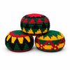 Funny Guy Mugs Footbag Balls 3 Pack Handmade Crocheted Kick Toss Balls from Guatemala Assorted Patterns Rasta
