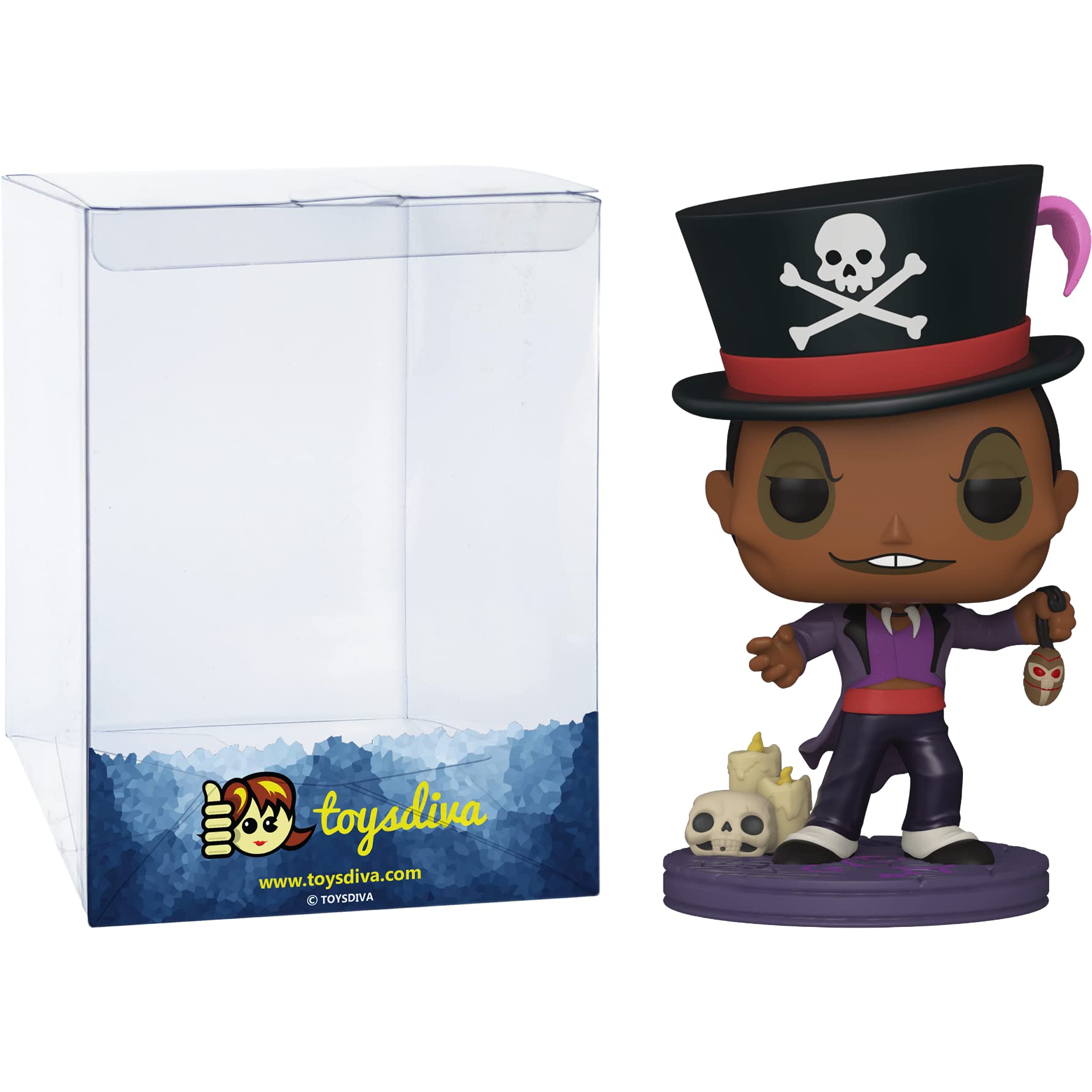 Funko Doctor Facilier: P o p ! Vinyl Figurine Bundle with 1 Compatible 'ToysDiva' Graphic Protector (1084-57350 - B)