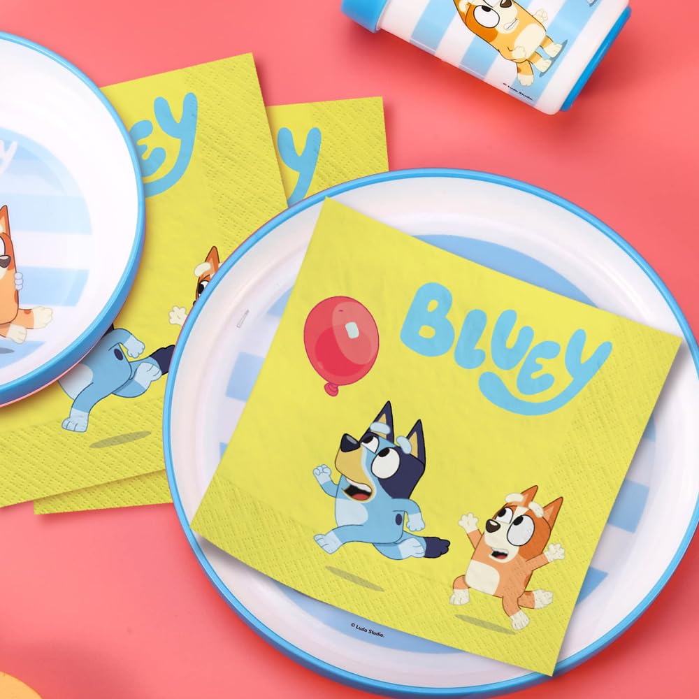 "Bluey" Luncheon Napkins, 6.5" (16-Pack) - Vibrant Party Essentials, Perfect for Kids' Parties & Family Gatherings