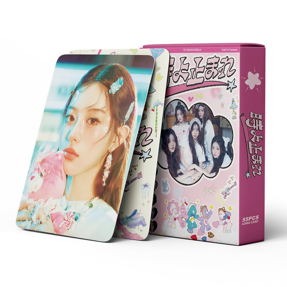 ILLIT Japan 1st Single Album "Toki Yo Tomare" Lomo Cards - 55PCS Photocards Set for ILLIT Fandom, Kpop Merch with Official Concept Photos