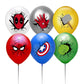 RBJHDRHD 36Pcs Balloons for Super Heroes Birthday Party Supplies, Includes 6 Styles Printed Ideal for Super Cartoon Heroes Party Decorations Favors