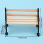 2Pcs Black 1/24 Miniature Park Bench Dollhouse Decoration Accessories Miniature Dollhouse Miniature Park Bench Scale Accessories(1.9x0.9x1.3 inch)