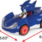 Sonic Race Car Set - Toy Bundle with Pull Back Racecar, Stickers & More