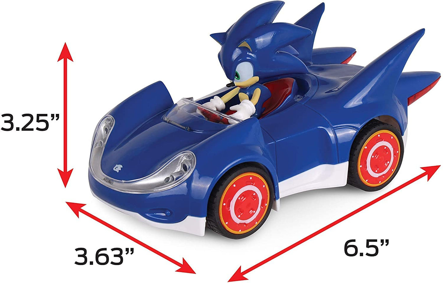 Sonic Race Car Set - Toy Bundle with Pull Back Racecar, Stickers & More