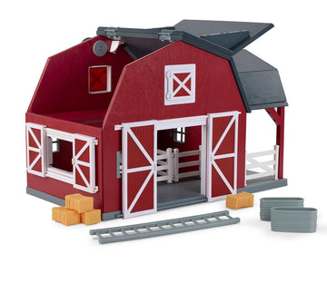 Terra by Battat - 20 Pieces Wooden Animal Barn Toy Set - Farm Animals & Play Fence - Pretend Play for Toddlers & 3+ Years - Educational Toys