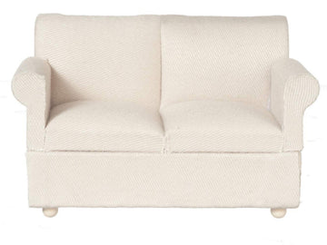 Melody Jane Dolls Houses Hessian Classic Modern Sofa Miniature Living Room Furniture 1:12
