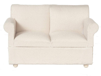 Melody Jane Dolls Houses Hessian Classic Modern Sofa Miniature Living Room Furniture 1:12