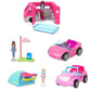 Barbie Mini Barbieland Doll and Vehicle Playset - Bundle with 3 Barbieland RV, Car, and Jeep Vehicles Plus Stickers, More | Barbie Party Favors