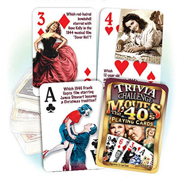 Flickback 1940's Movies Trivia Playing Cards: 80th or 85th Birthday