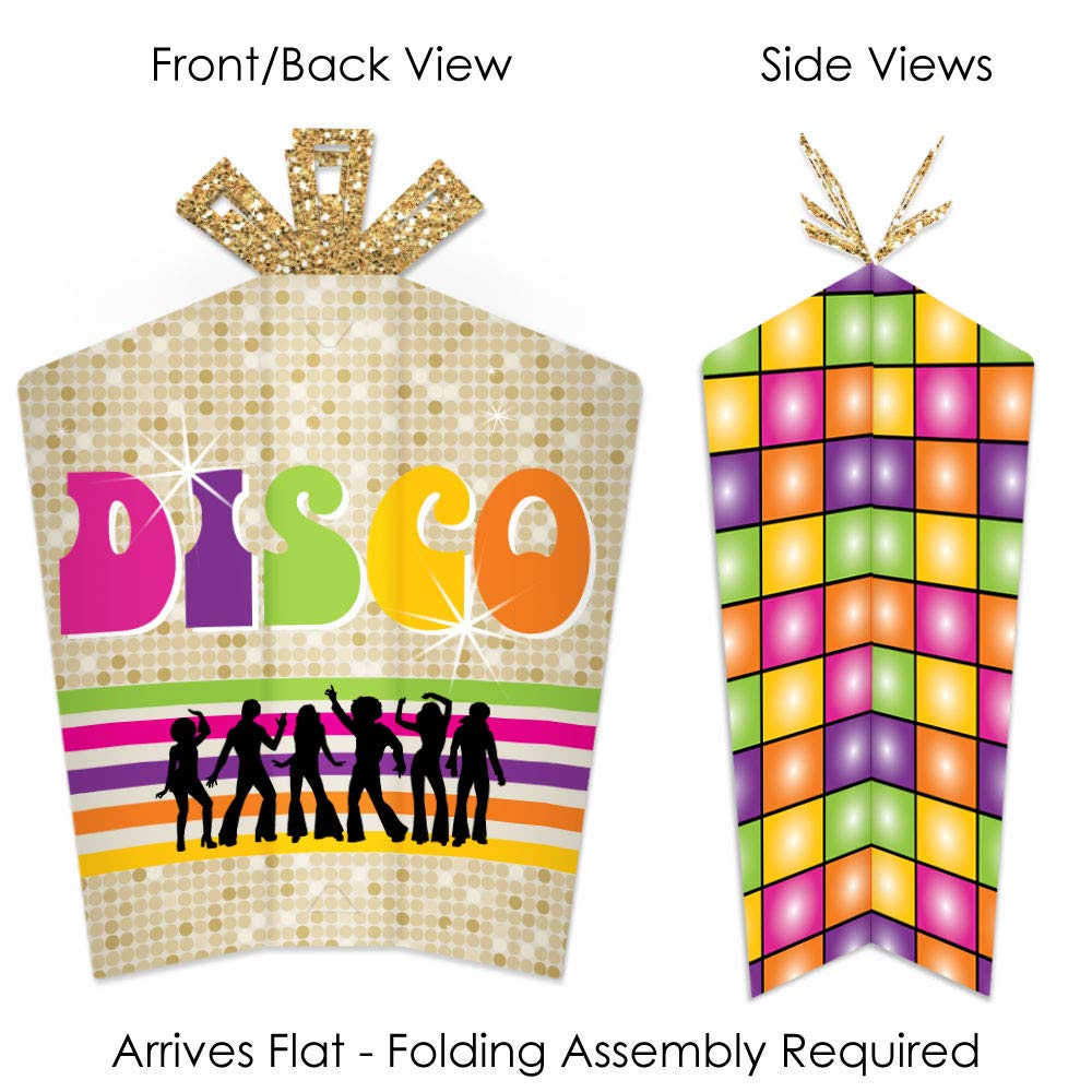 Big Dot of Happiness 70’s Disco - Table Decorations - 1970s Disco Fever Party Fold and Flare Centerpieces - 10 Count