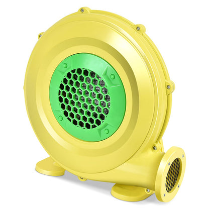 DPThouse Bounce House Blower 735 Watt 1.0HP for Inflatable Bounce House Bouncy Castle, Yellow+Green, Small